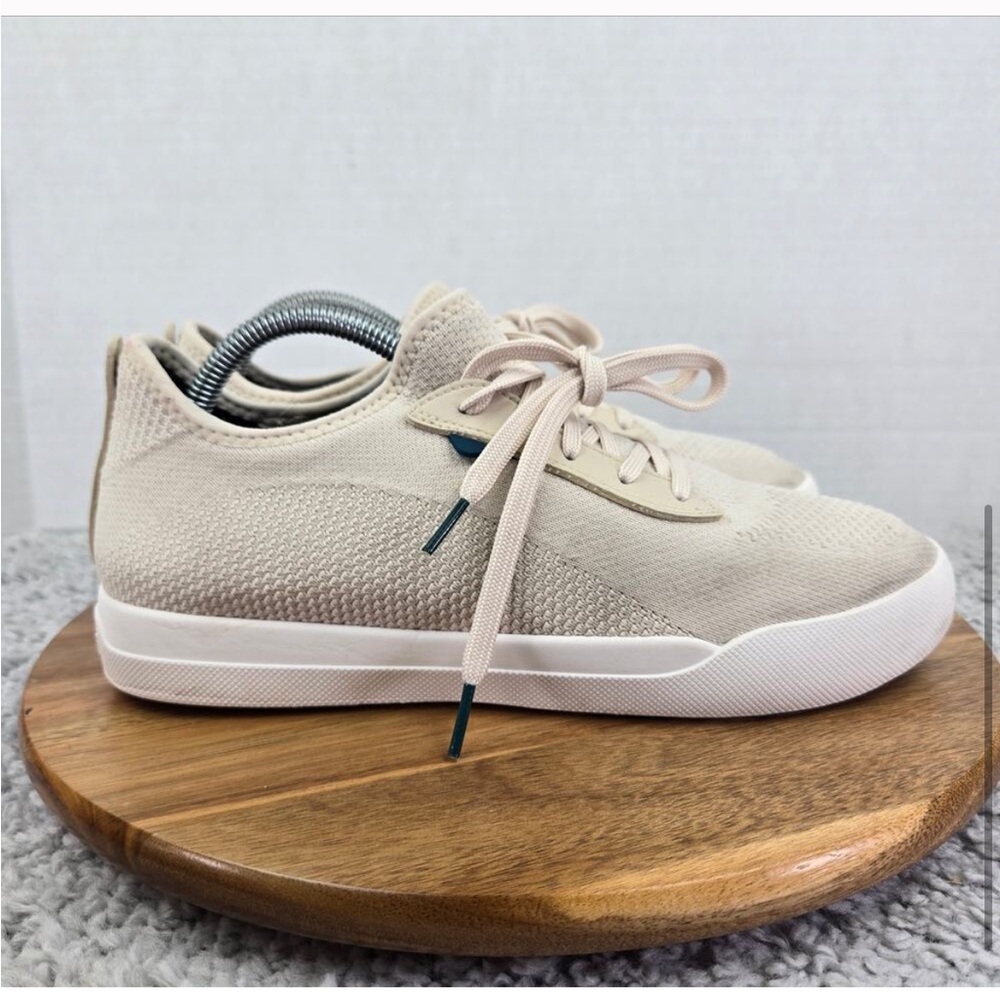 Vessi Weekend Beige Knit Casual Lifestyle Daily Lace Up Slip On Sneaker Women 10